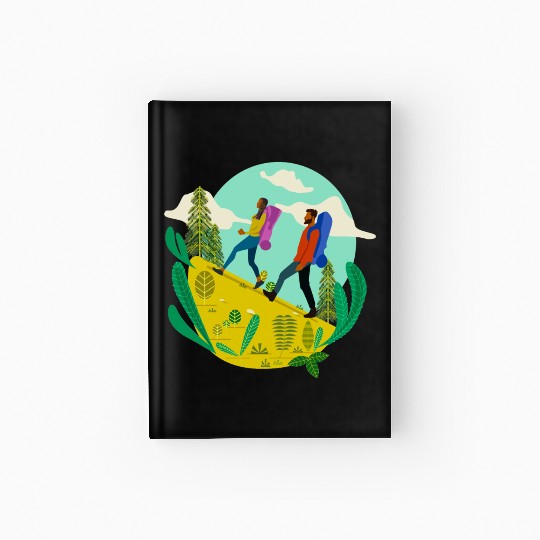 Black People Hiking Hardcover Journal