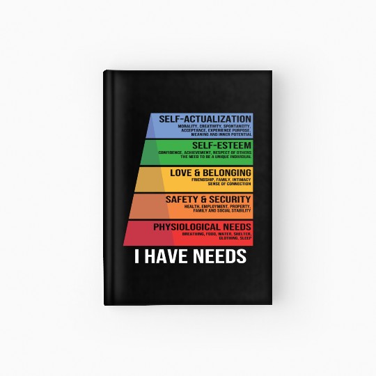 Funny Psychology Psychologist Hierarchy Of Needs Hardcover Journal