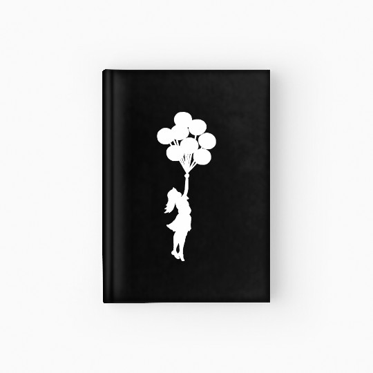 Banksy Girl with balloons. Hardcover Journal