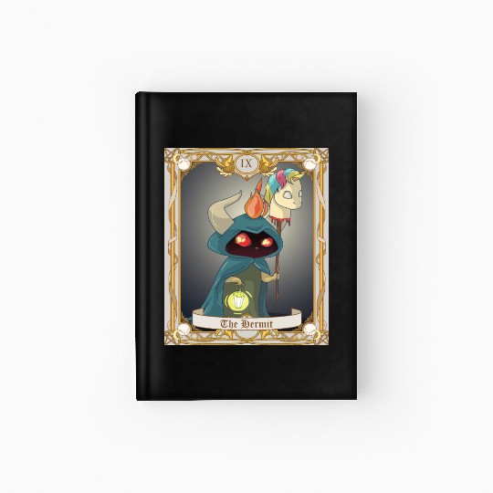 The Hermit Tarot Card, Major Arcana Anime Baphomet Hardcover Journal