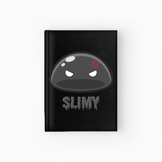 Cute Black Dungeon Slime Monster Weird Anime Hardcover Journal