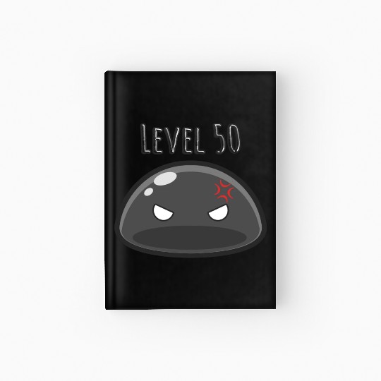 Cute Black Dungeon Slime Monster Weird Anime Hardcover Journal