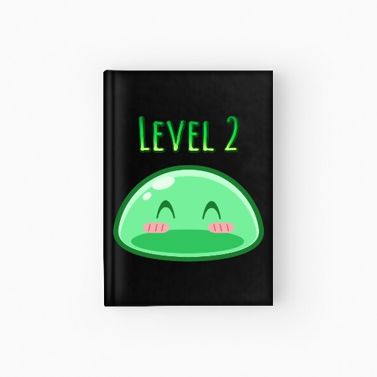 Cute Green Dungeon Slime Monster Weird Anime Hardcover Journal