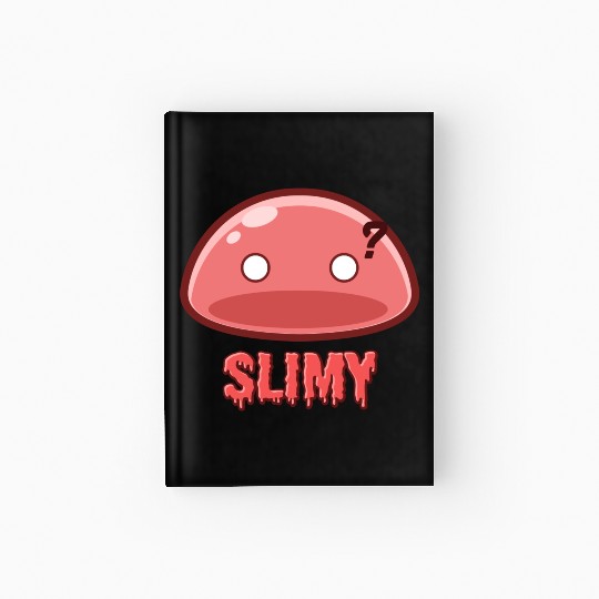 Cute Red Dungeon Slime Monster Weird Anime Hardcover Journal