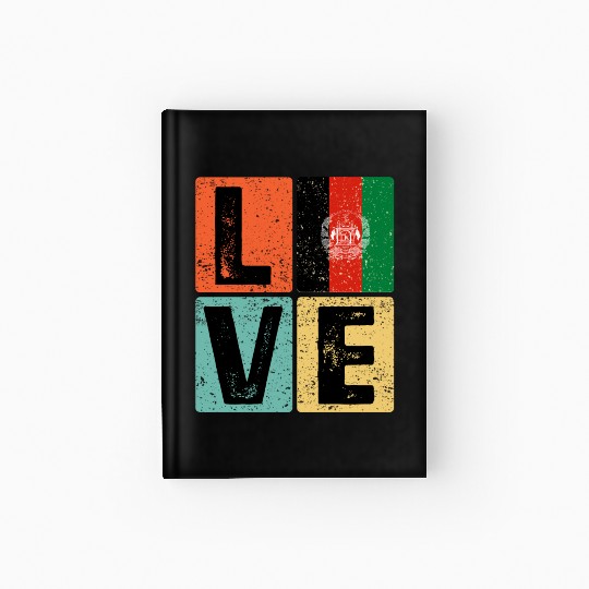 I Love Afghanistan Flag for Afghan Pride Hardcover Journal