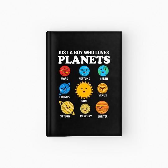 Solar System Science Just A Boy Who Loves Planets Hardcover Journal
