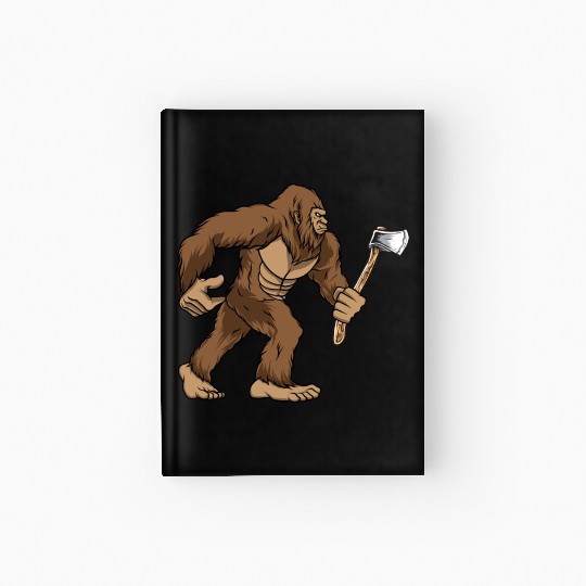 Bigfoot Lumberjack Sasquatch Carpenter Hardcover Journal