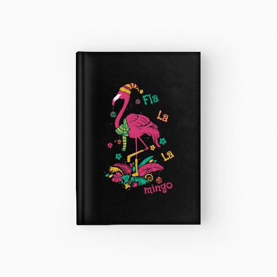 Christmas Flamingo Merry Christmas Hardcover Journal