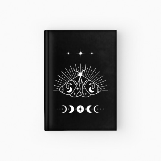 Celestial moth wicca Hardcover Journal