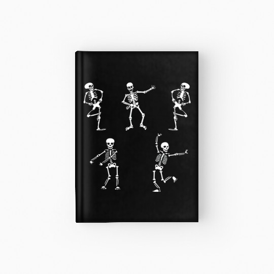 skeleton , Dancing Skeleton, Halloween , Dancing Hardcover Journal