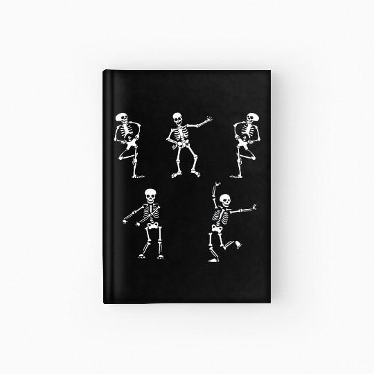 skeleton , Dancing Skeleton, Halloween , Dancing Hardcover Journal