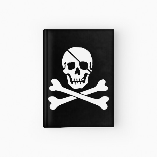 Jolly Roger Pirate Flag Skull and Crossbones Hardcover Journal