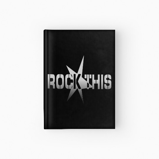 rockthis square silver Hardcover Journal