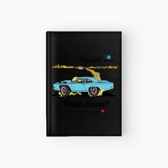1968 Plymouth Road Runner Salt Flats Light Blue Hardcover Journal