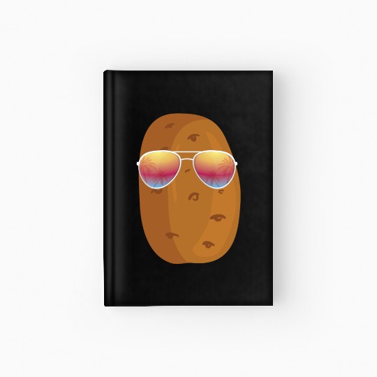 Potato With Sunglasses Hardcover Journal