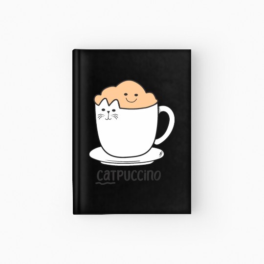 Coffee Lover Caffeine Cat Lover Kity Kitten Pet Hardcover Journal