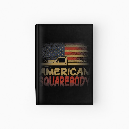 American Flag Square Body American Squarebody Hardcover Journal