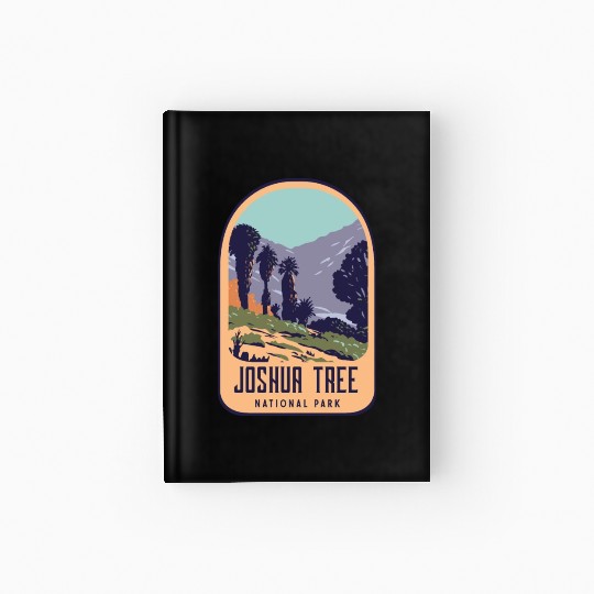 Joshua tree national park retro design Hardcover Journal