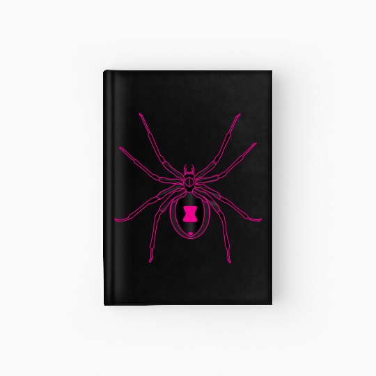 Black Widow Pink Design Hardcover Journal