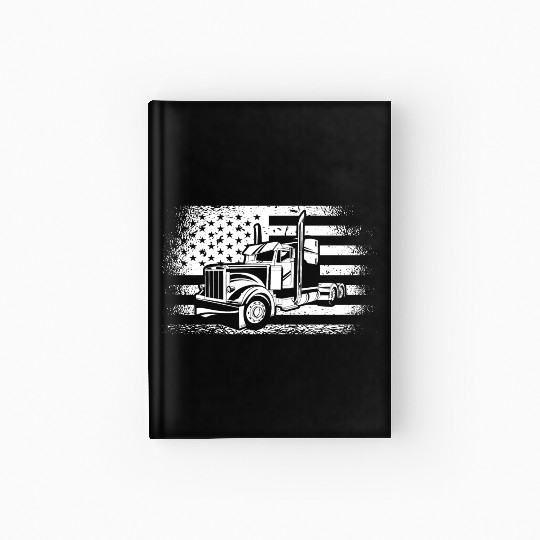 American Truck Driver Hardcover Journal
