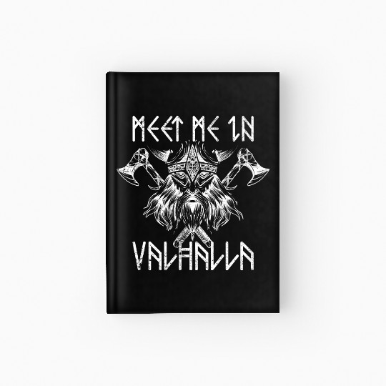 Meet Me In Valhalla Nordic Hardcover Journal Runes Vikings
