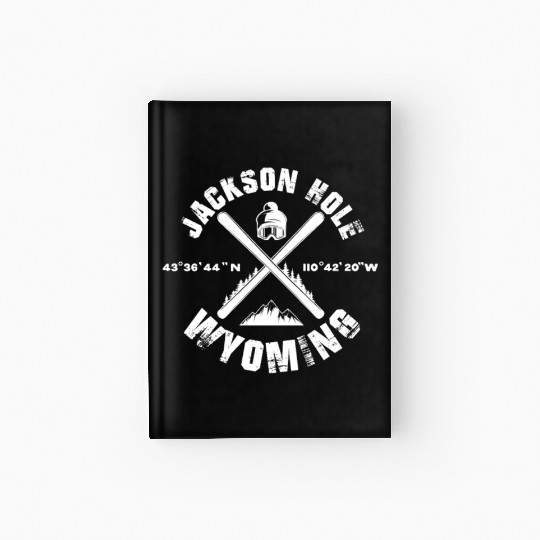 Jackson Hole Wyoming, Skiing Hardcover Journal
