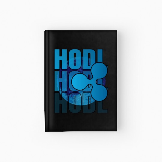 HODL, Ripple, XRP, To the moon, Cryptocurrency Hardcover Journal