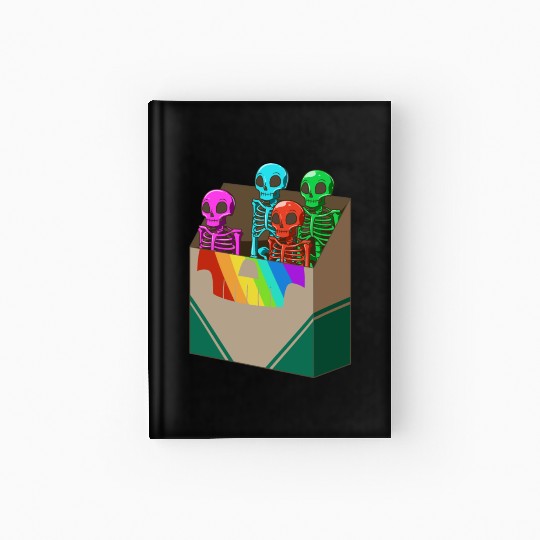 Street art skull skeleton urban art Hardcover Journal