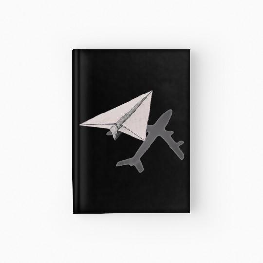 Funny Pilot paper Airplane Hardcover Journal for CO pilots