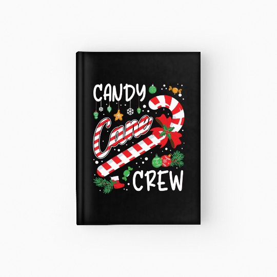 Candy Canes Crew Christmas Matching Group Xmas Hardcover Journal