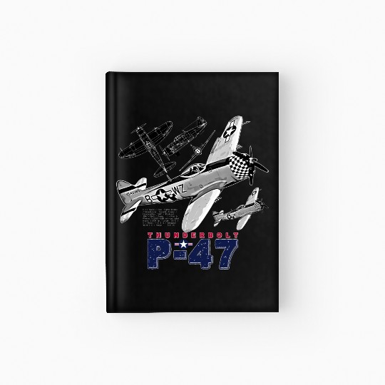 P 47 Thunderbolt Vintage USAF Aircraft Hardcover Journal
