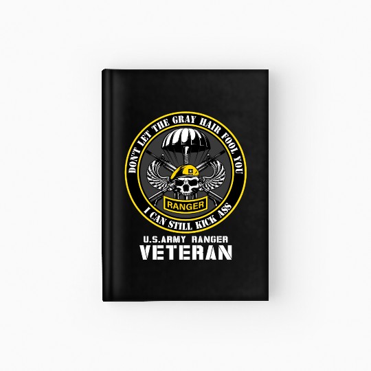 US Army Ranger Army Dad Military Veterans Day Hardcover Journal