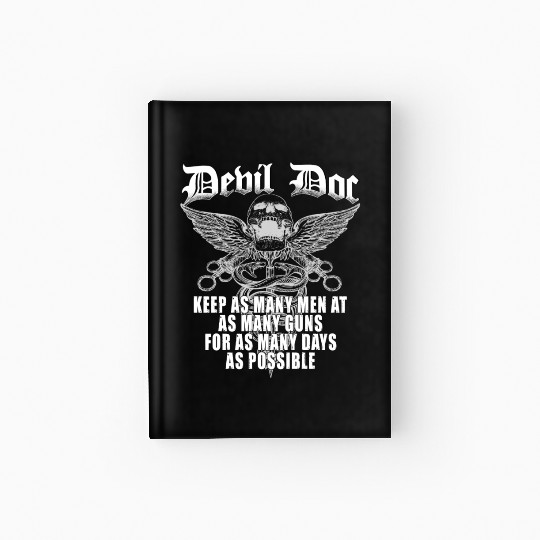 Devil Doc US Navy Corpsman Badass Army Veteran Hardcover Journal