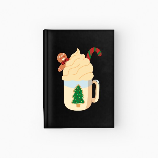 Candy Cane and Hot Cocoa, Hot Chocolate Hardcover Journal