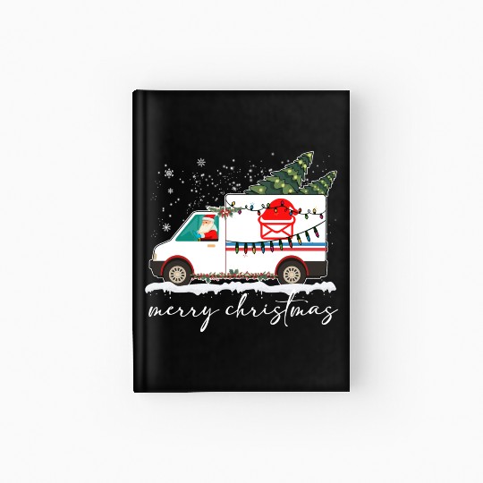 Christmas Postal Service Truck, Postal Worker Shir Hardcover Journal