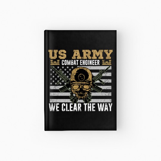 Vintage US Army Combat Engineer 12B Military Pride Hardcover Journal