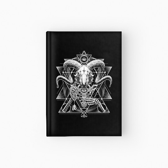 Skeletal Demonic Baphomet Hardcover Journal
