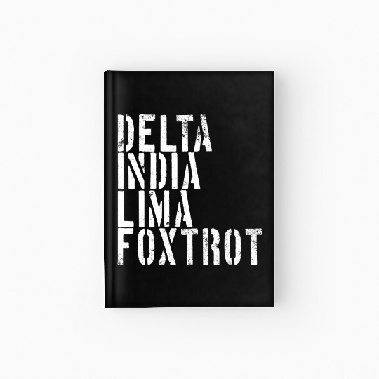 Delta India Lima Foxtrot Phonetic Hot Dad Men's Hardcover Journal