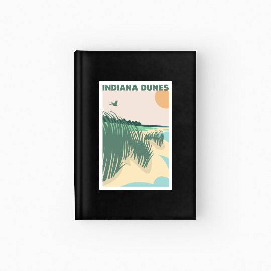 Grass Sunset Indiana Dunes Poster Hardcover Journal