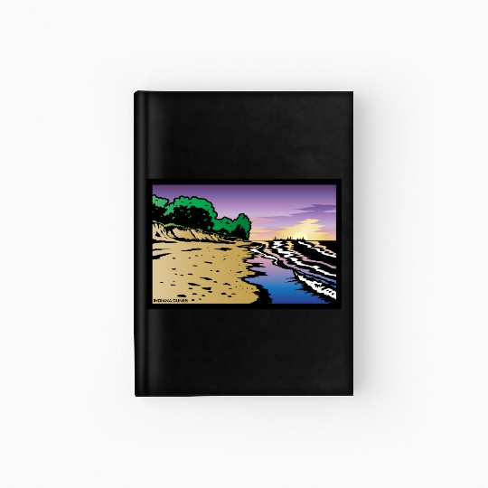 Purple Twilight Indiana Dunes Poster Hardcover Journal