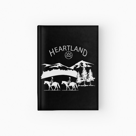 heartland ranch, heartland, sunset, vintage, retro Hardcover Journal