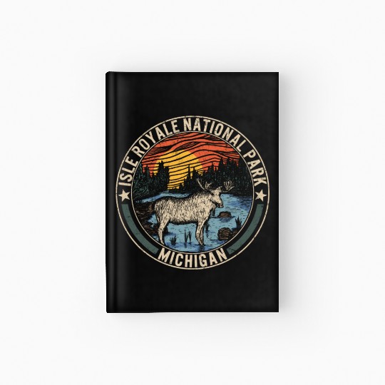 Isle Royale National Park Hardcover Journal, Michigan Moose