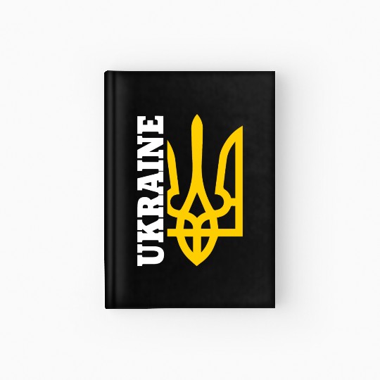 UA And Yellow Emblem of Ukraine Hardcover Journal