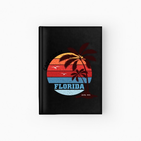 Cape Coral Est.1973 Vintage Florida summer Gift Hardcover Journal