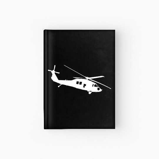 UH-60 Black Hawk Helicopter Silhouette Hardcover Journal