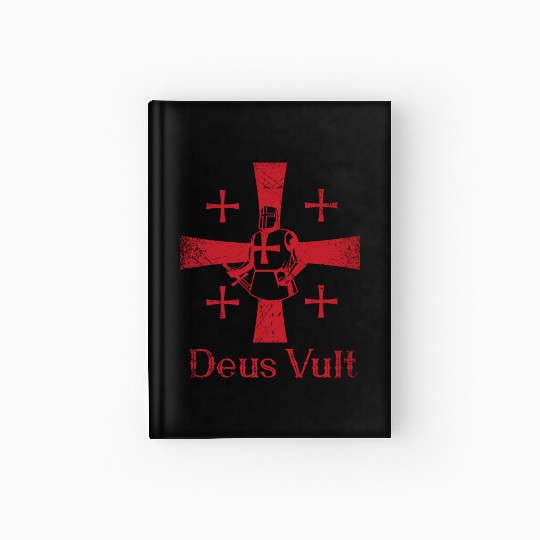 Deus Vult God Wants It Latin Templar Knight Hardcover Journal