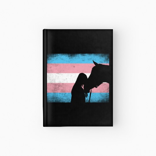 Transgender Pride Horse Rainbow LGBTQ Trans Flag Hardcover Journal