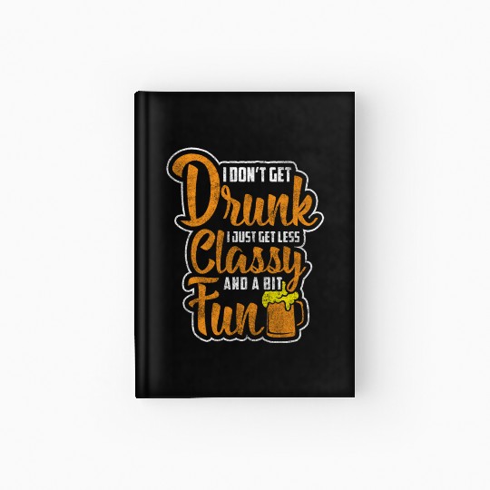 Partying Fun Vodka Bachelor Hardcover Journal
