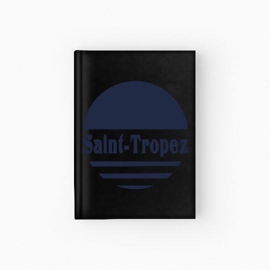 Saint Tropez - Navy Retro Sun Aesthetic Hardcover Journal