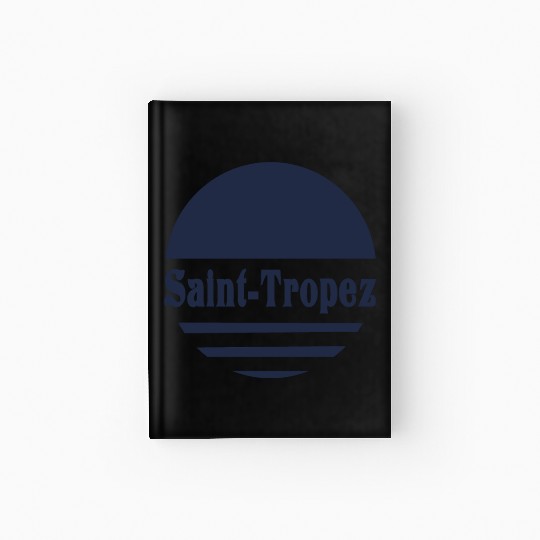 Saint Tropez - Navy Retro Sun Aesthetic Hardcover Journal